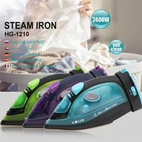 2400w handheld electric steam iron ceramic baseplate for home portable clothes garment steamer lint remover three temperature
