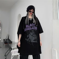 street gothic clothes t shirts women man harajuku style letters print streetwear female oversized short sleeve shirt woman 2021