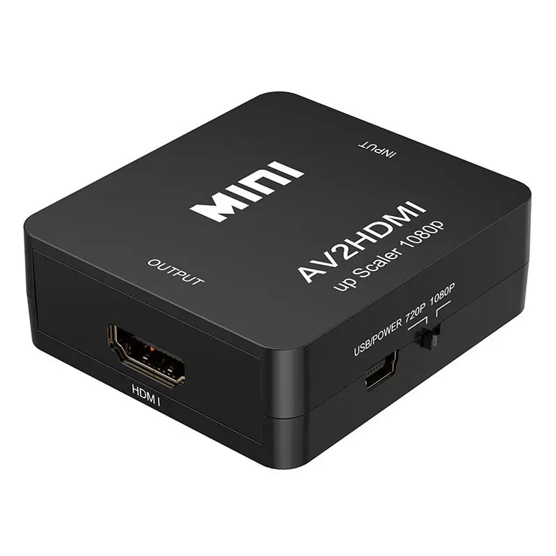 

HFES RCA в HDMI, 1080P Мини RCA композитный CVBS AV к HDMI видео аудио конвертер адаптер с поддержкой PAL/NTSC с USB зарядкой кабины