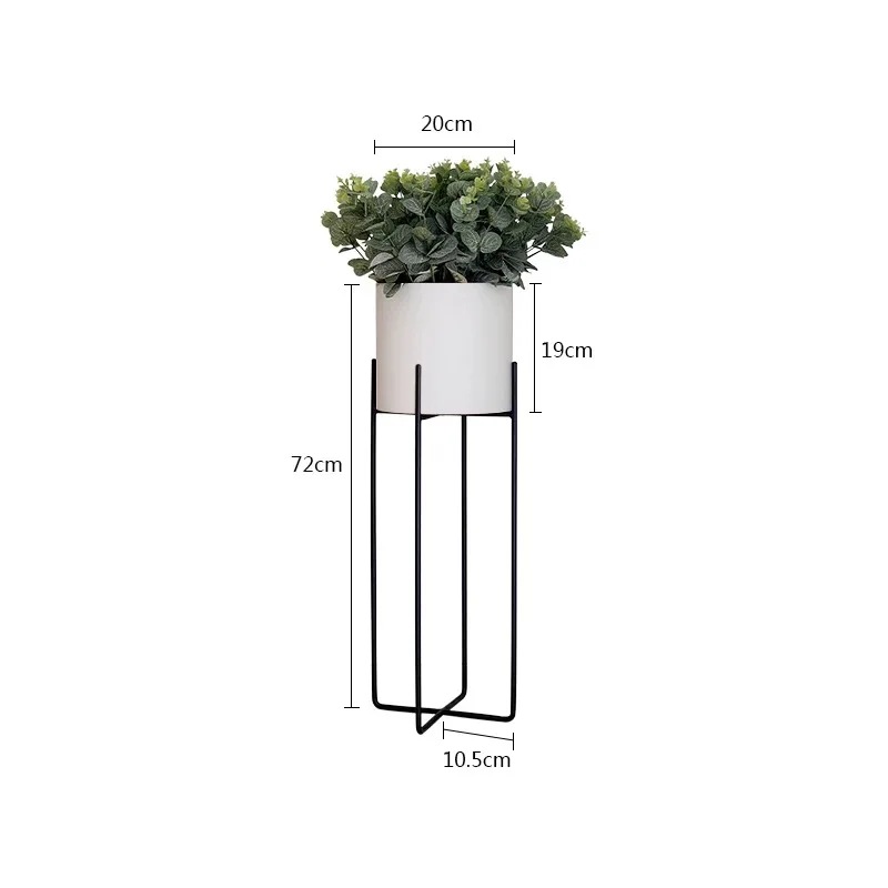 

Nordic wrought iron flower stand modern minimalist flower pot indoor living room floor-standing hanging orchid potted shelf