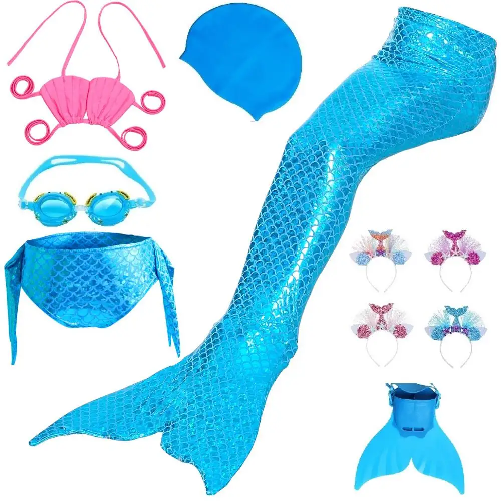 Лидер продаж костюм Русалочки для плавания детские костюмы косплей комплект