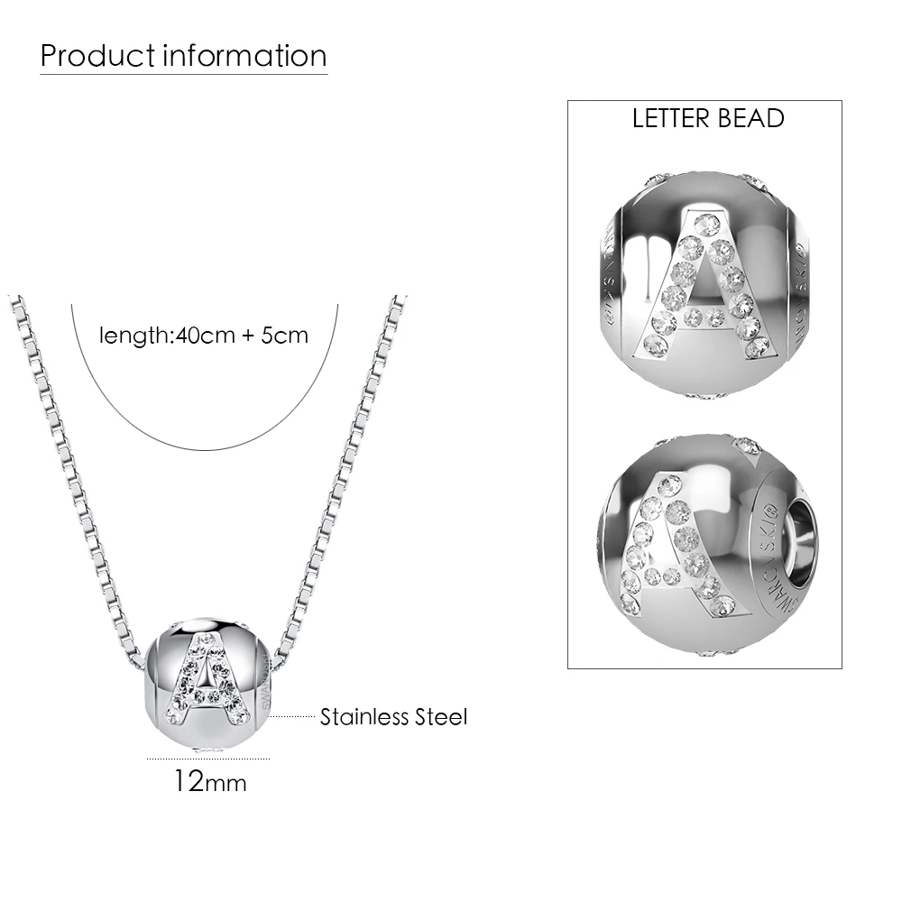 Malanda новые модные ожерелья с буквенными бусинами для женщин кристаллы от SWAROVSKI