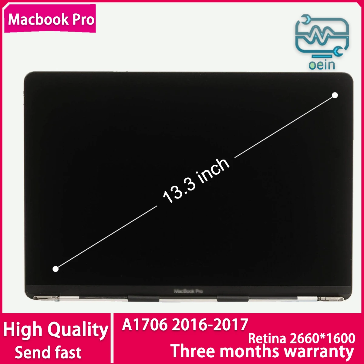 Новый ЖК-экран для MacBook Pro Retina 13 дюймов A1706 A1708 сборка ЖК-дисплея замена стеклянной