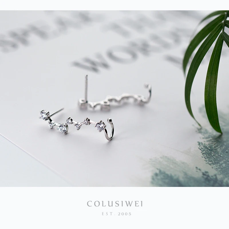 Colusiwei роскошные сверкающие серьги гвоздики для женщин ослепительный кубический