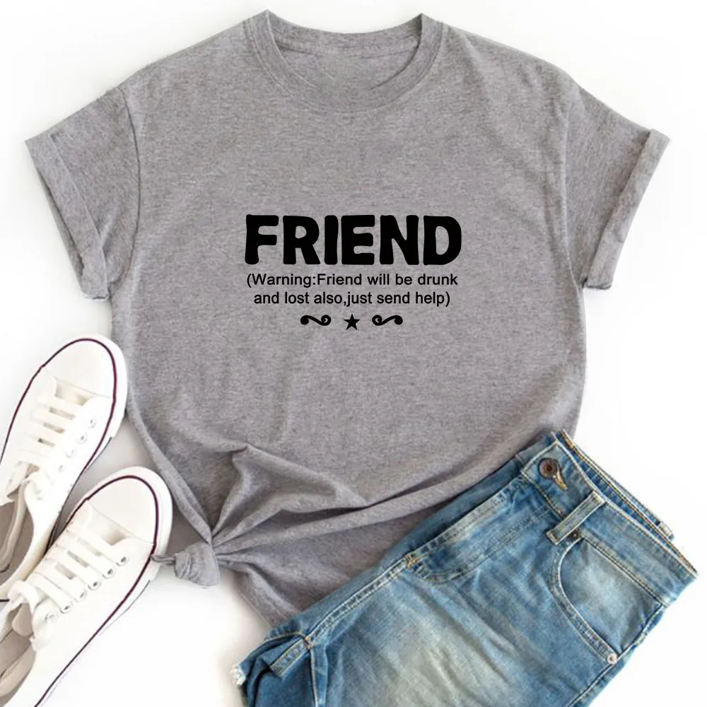 QIM женский Принт &quotесли потерян или пьян пожалуйста верните другу I'm Ther Friend&quot