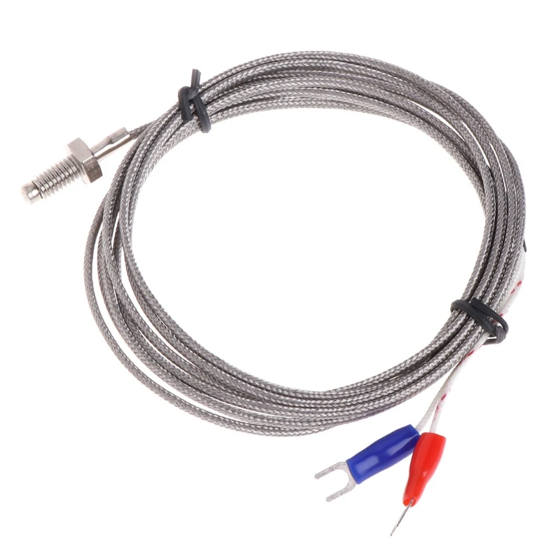 

Thread M6 Screw Probe Temperature Sensor Thermocouple K Type Cable 2M 0-600℃ A0KF