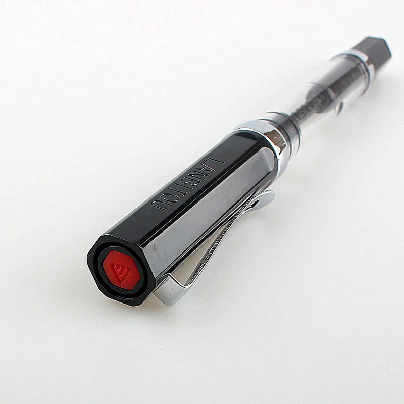 Ручка перьевая прозрачная пластиковая с наконечником и капюшоном F/EF | Канцтовары