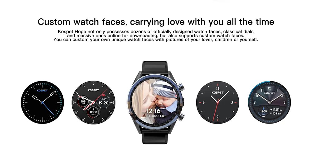 Kospet Hope Смарт-часы Android телефон 3 ГБ 3 ГБ 8МП камера Google play store gps карта Smartwatch водонепроницаемые мужские для Android ios