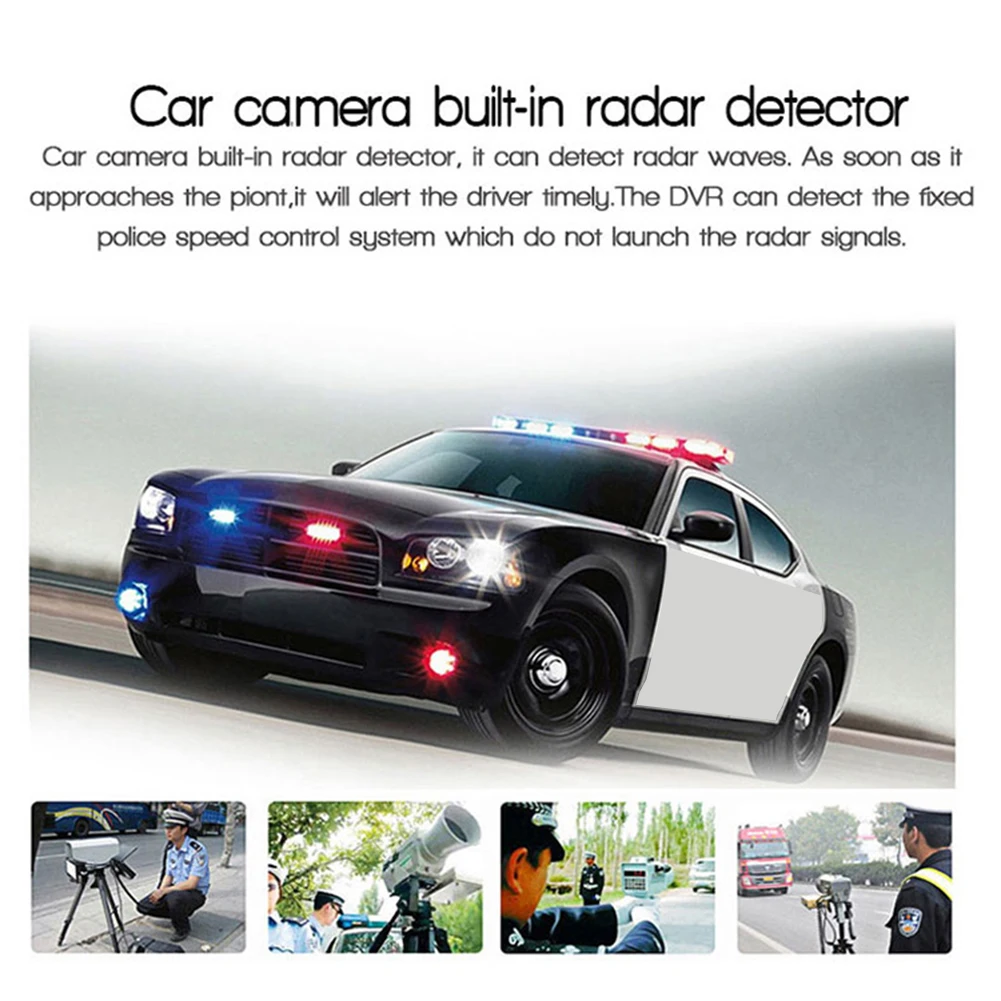 Автомобильный видеорегистратор 2 в 1 HD 1280p с широкоугольным объективом 140 дюйма