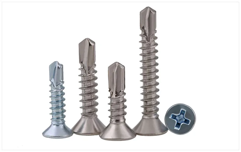 Самонарезающие винты M4.2 M4.8 из нержавеющей стали/углеродистой стали с плоской