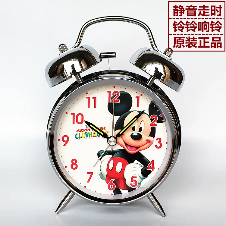 

Authentic Disney Silent Ringing Car Story McQueen Creative Cartoon Fashion Children Silent Night Light Small Alarm Clock