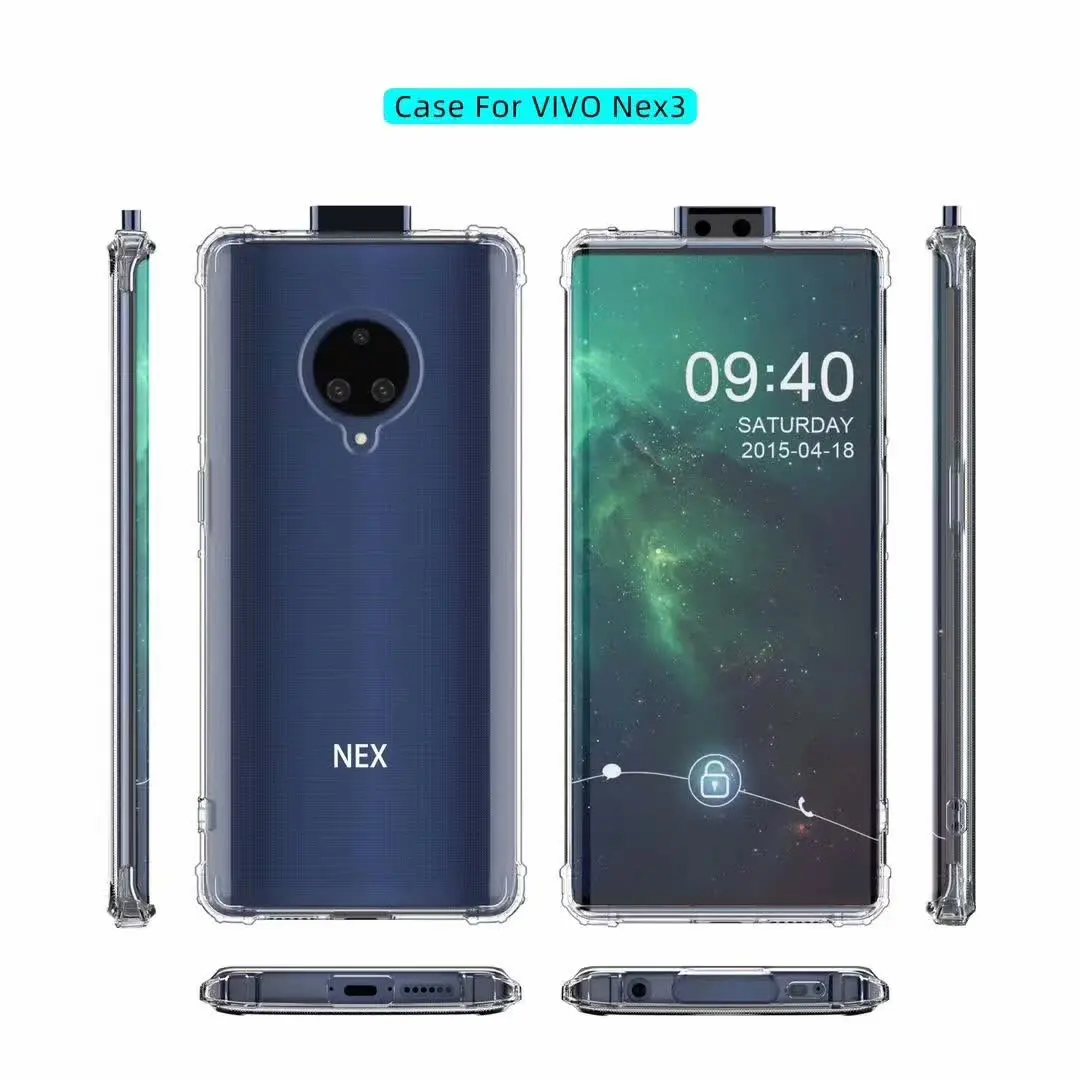 Подушка безопасности DropProof анти-шок Броня чехол для vivo NEX 3 V17 Pro Y17 NEO S1 Y7S IQOO Y11 Y12 Y15 Y3