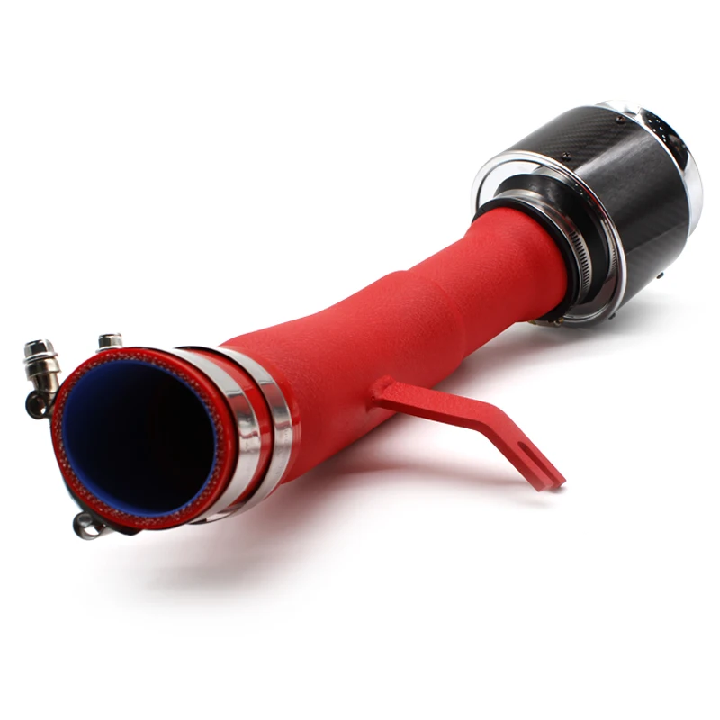 DEFT Car Air Intake Pipe For Honda Tenth Generation Civic Red Aluminum Tube Carbon Fiber Mushroom Head Kit