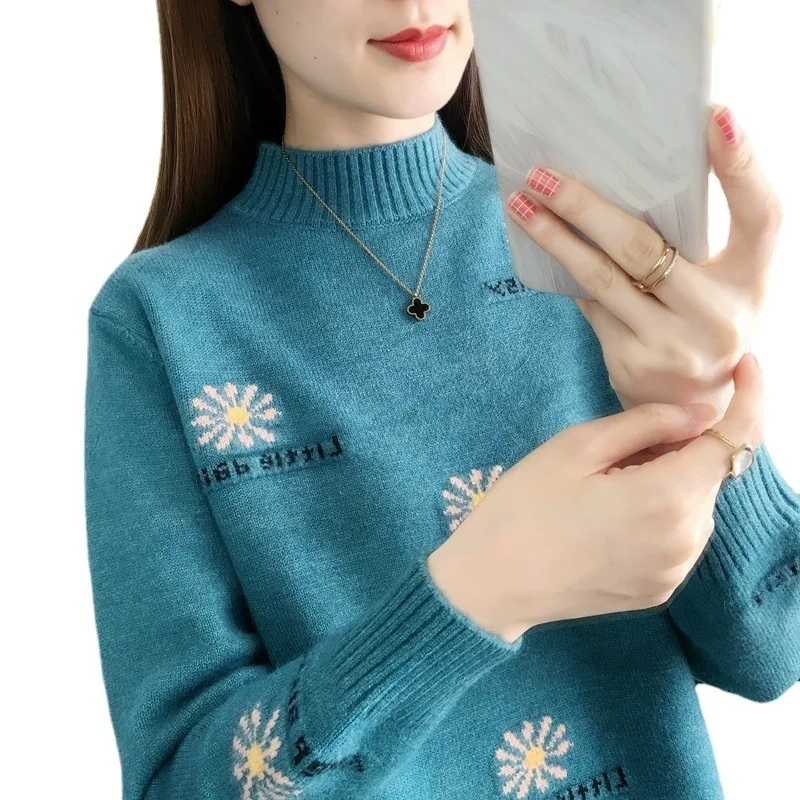 

Autumn Cool Top Sweater Women's Loose Outer Knitted Bottoming Shirt Korean Short Sweater Winter Soft Inner Wear Sweater