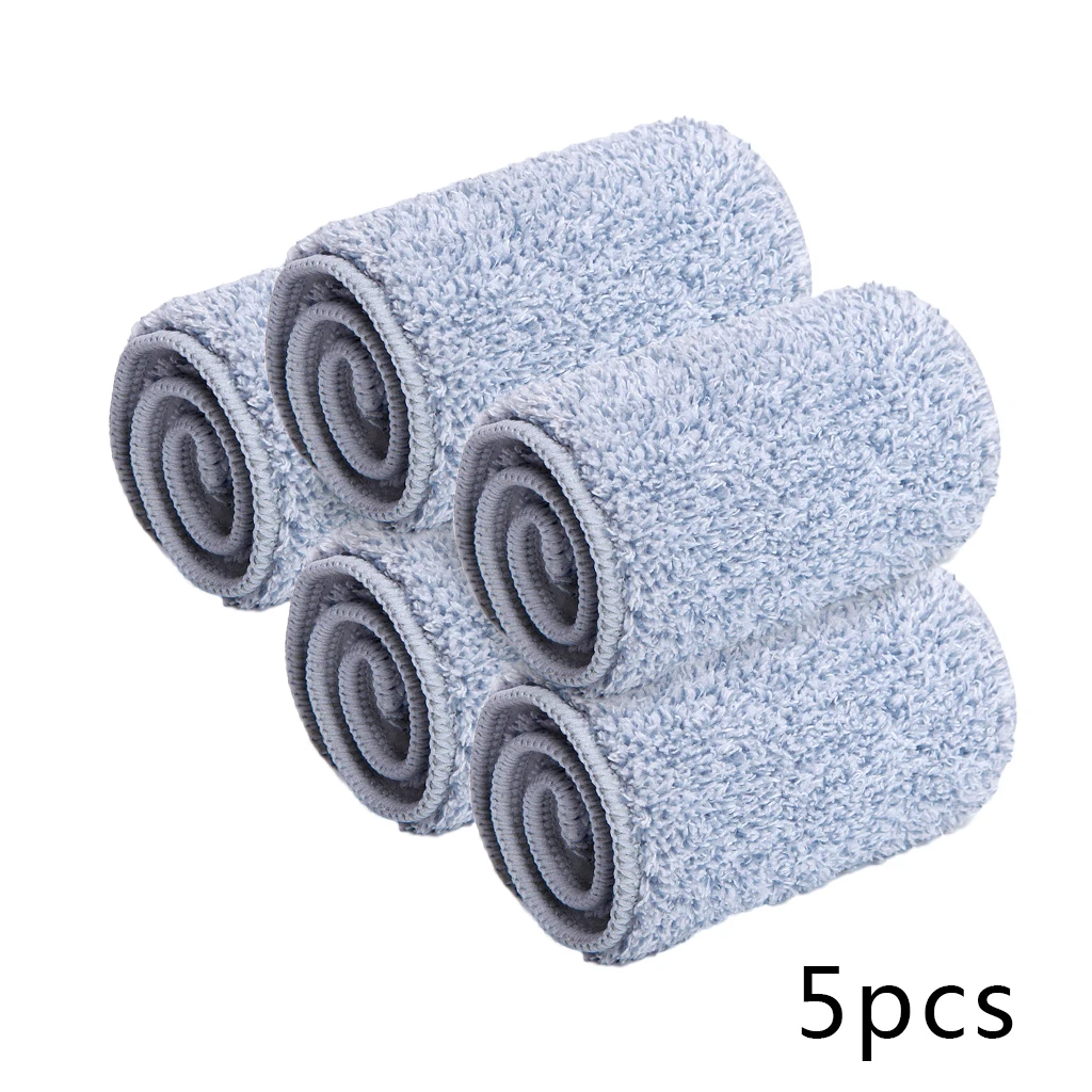 5pcs mop cloth Швабра из микрофибры домашний кухонный пол чистый плоский выдавливаемый спрей Швабра свободная ручная отжима из нержавеющей стали, для швабр с ведром спин - Color: 5pcs mop cloth