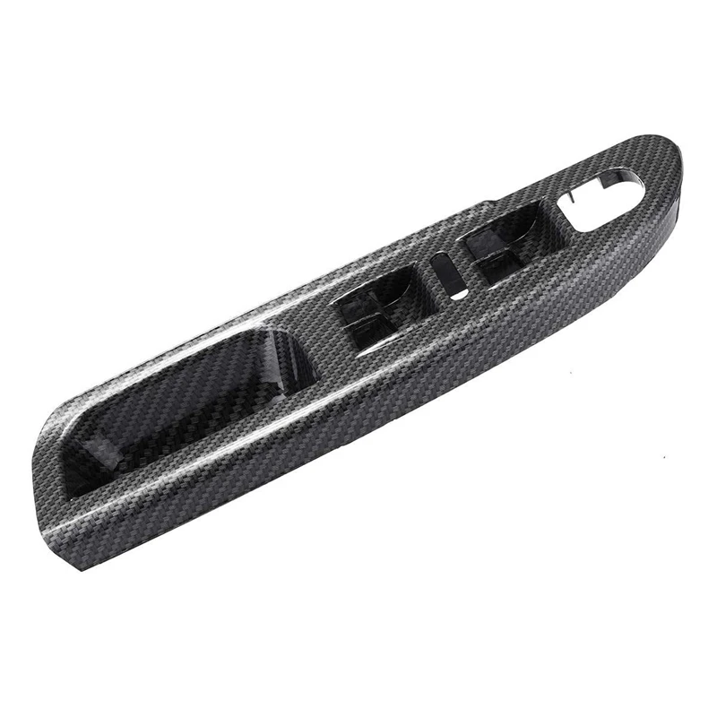 Carbon Fiber Look Master Window Door Switch Panel Trim Bezel for 2006-2010 Passat B6 3C1867171
