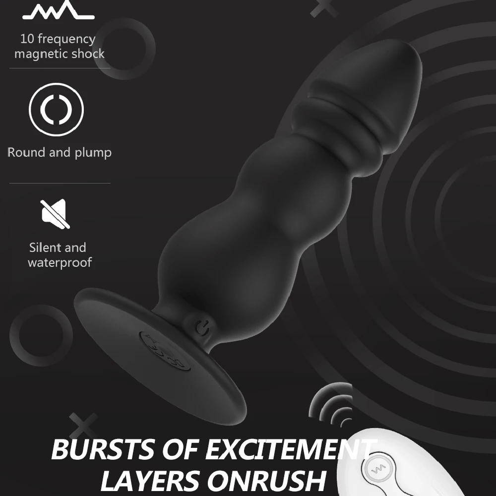 10 Speeds Wireless Remote Anal Dildo Male Prostate Massager Strong Sucker Unisex G-spot Stimulator Anus Penis Vibrator Sex Toys | Красота и