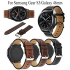 22 мм ремешок из натуральной кожи для Huawei Watch GT браслет ремешок для Samsung Gear S3 Frontierклассический ремешок для часов браслет