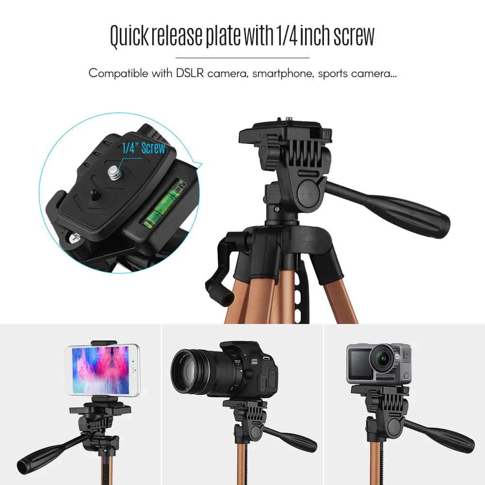 Штатив для фотокамеры Andoer легкий держатель телефона из алюминиевого сплава с