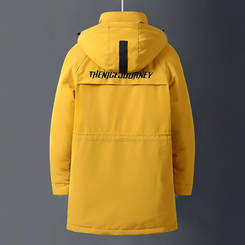 New Winter thickened men 90% white duck Hooded down jacket man Thick warm Casual Loose windproof Cargo Parka Outwear coat | Мужская