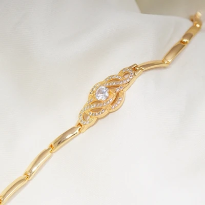 Chain length 18.5cm 24 различных стиля, браслет, звенья цепи, браслеты для женщин и мужчин, кристалл, циркон, позолота, Теннисный Браслет, модное ювелирное изделие - Окраска металла: Chain length 18.5cm