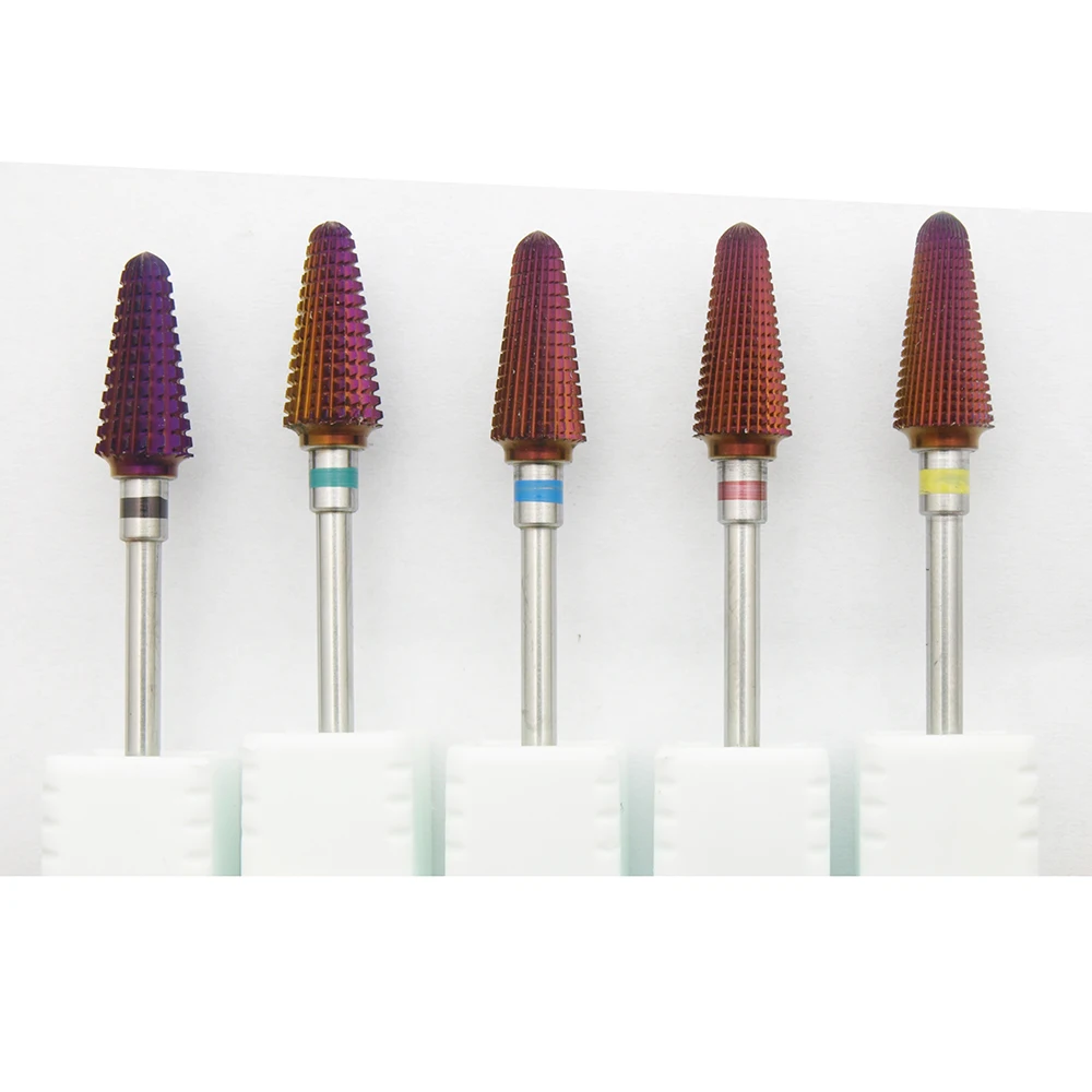 Easy Nail Purple Carbide Carbide Nail Drill Bit Tungsten Milling Cutter for Eletric Manicure Drills Machine Cuticle Clean Fi