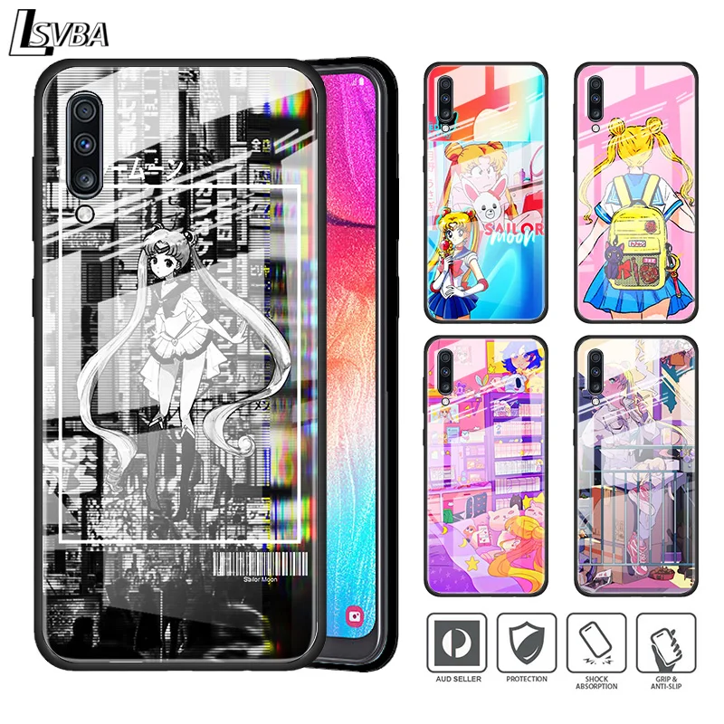 

Anime Lovely Magic Girl Moon For Samsung A01 A11 A21S A31 A41 A51 A52 A71 A72 A81 A91 5G Tempered Glass Phone Case