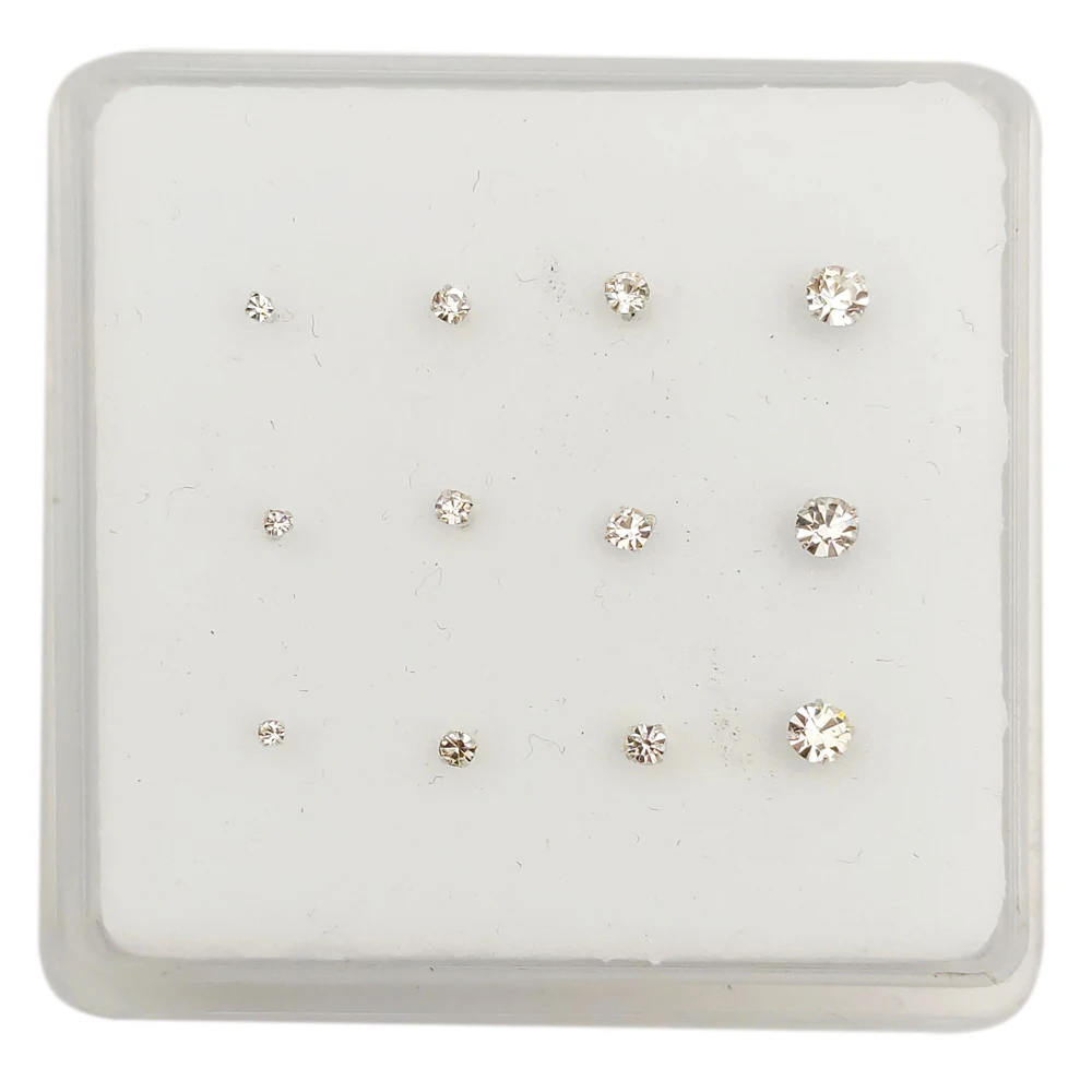 Женская серебряная шпилька для носа 1 5 мм 2 3 Смешанная индийская ноздрей пирсинг