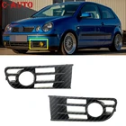 Автомобиль левый и правый передняя противотуманная фара туман светильник чехлы Чехол для VW Polo Typ 9N 2002-2005 Нижняя передняя бампер туман светильник решетки