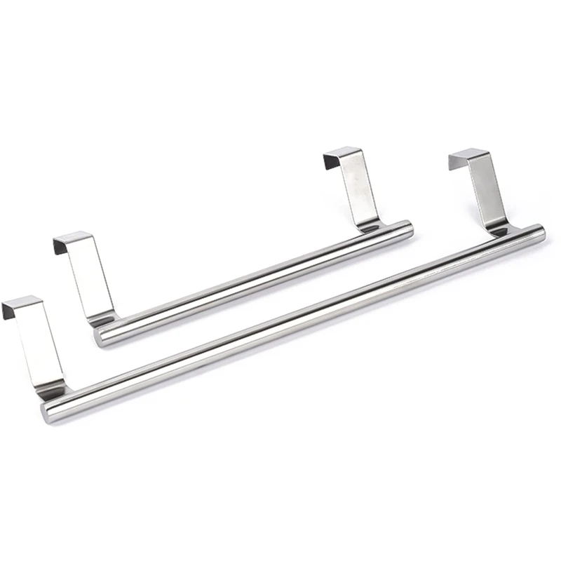 

Nail Free Door Rear Hook Towel Rack Hanging Bath Towel Rod Rack Stainless Steel Bathroom Kitchen Cabinet Rag Rack Shelf Hanger