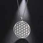 Чакра цветок жизни ожерелье из нержавеющей стали чокер Мандала для мужчин женщин натуральный винтажный амулет викингов геометрические ювелирные изделия