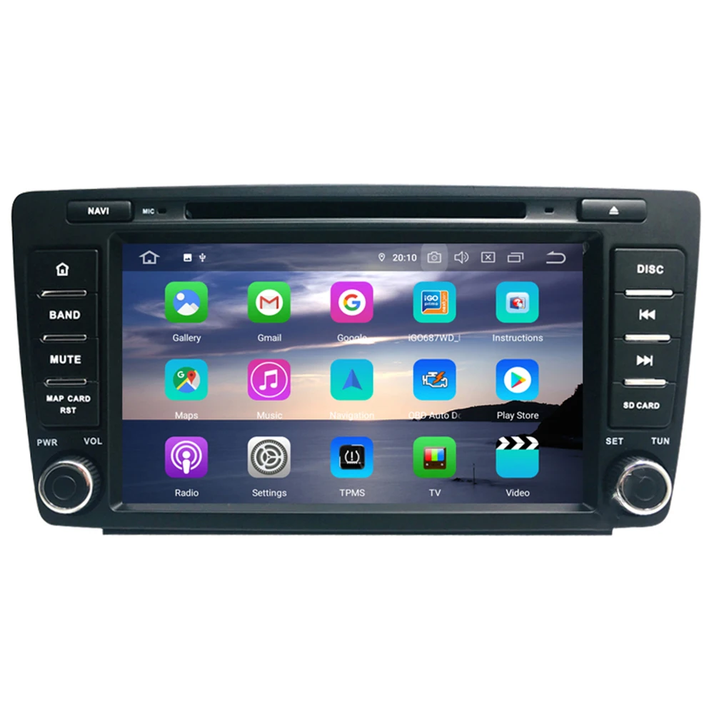 Автомобильный мультимедийный плеер стерео GPS DVD Радио Навигация Android экран для Skoda