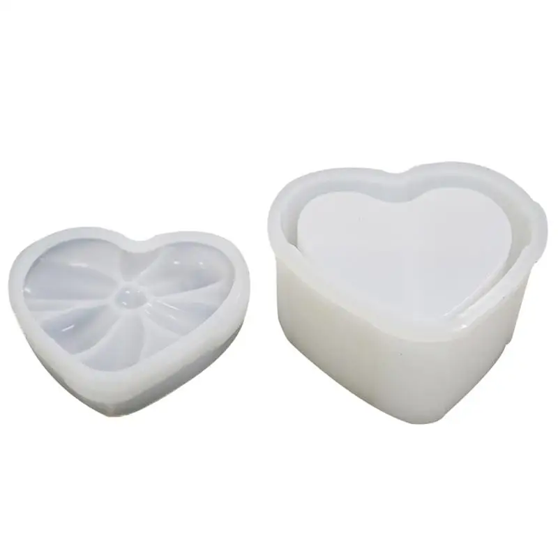 1 Набор эпоксидной смолы коробки многоразовые силиконовые формы сердца DIY