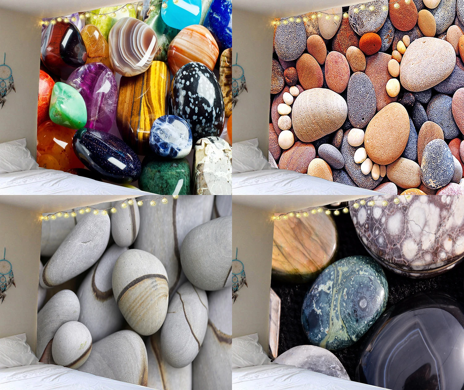 3D ковер из каменных булыжников настенный каменный узор одеяло домашний фон