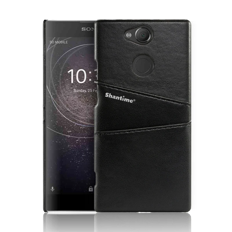 BLACK Для sony Xperia XA2 чехол для телефона для sony Xperia XA2 чехол Кожаный чехол-кошелек с отделением для карт Роскошный чехол - Цвет: BLACK