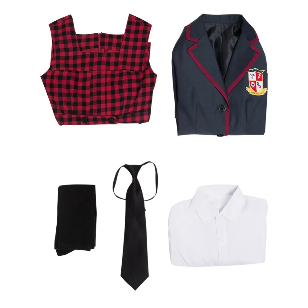 6 шт. школьная форма с зонтиком для девочек костюм косплея Вани Эллисон на