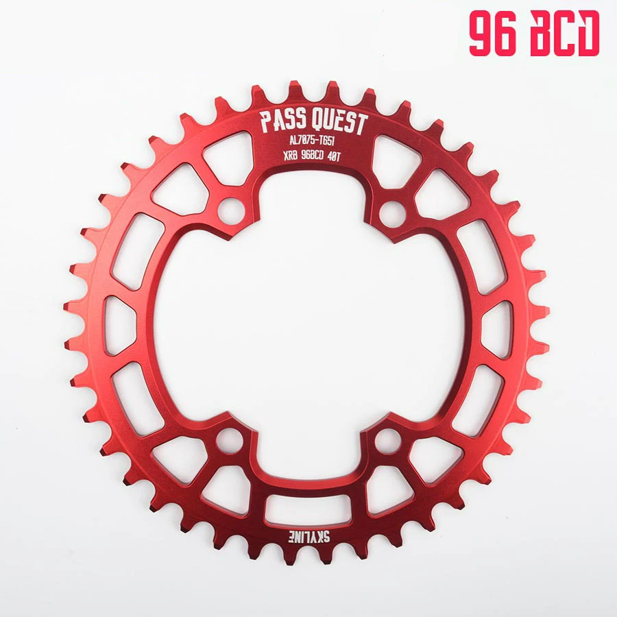 Велосипедное цепное колесо 96BCD круглой формы узкое кольцо с широкой цепью 34T 48T