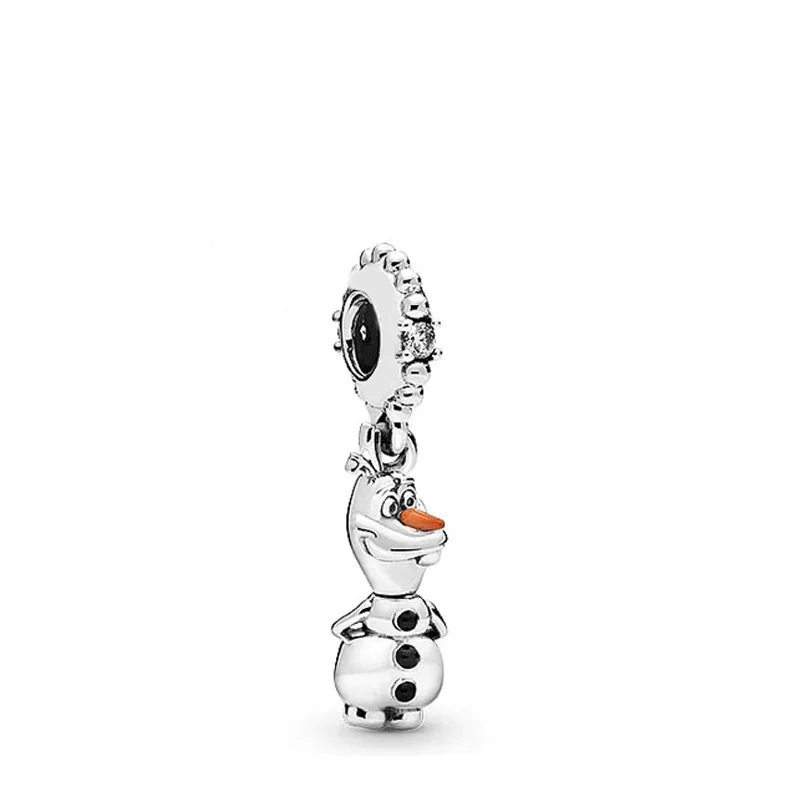 Холодное сердце Анна Эльза и nokk зима Кристалл Шарм кулон подходит Pandora браслет бусины ювелирных изделий для женщин подарок