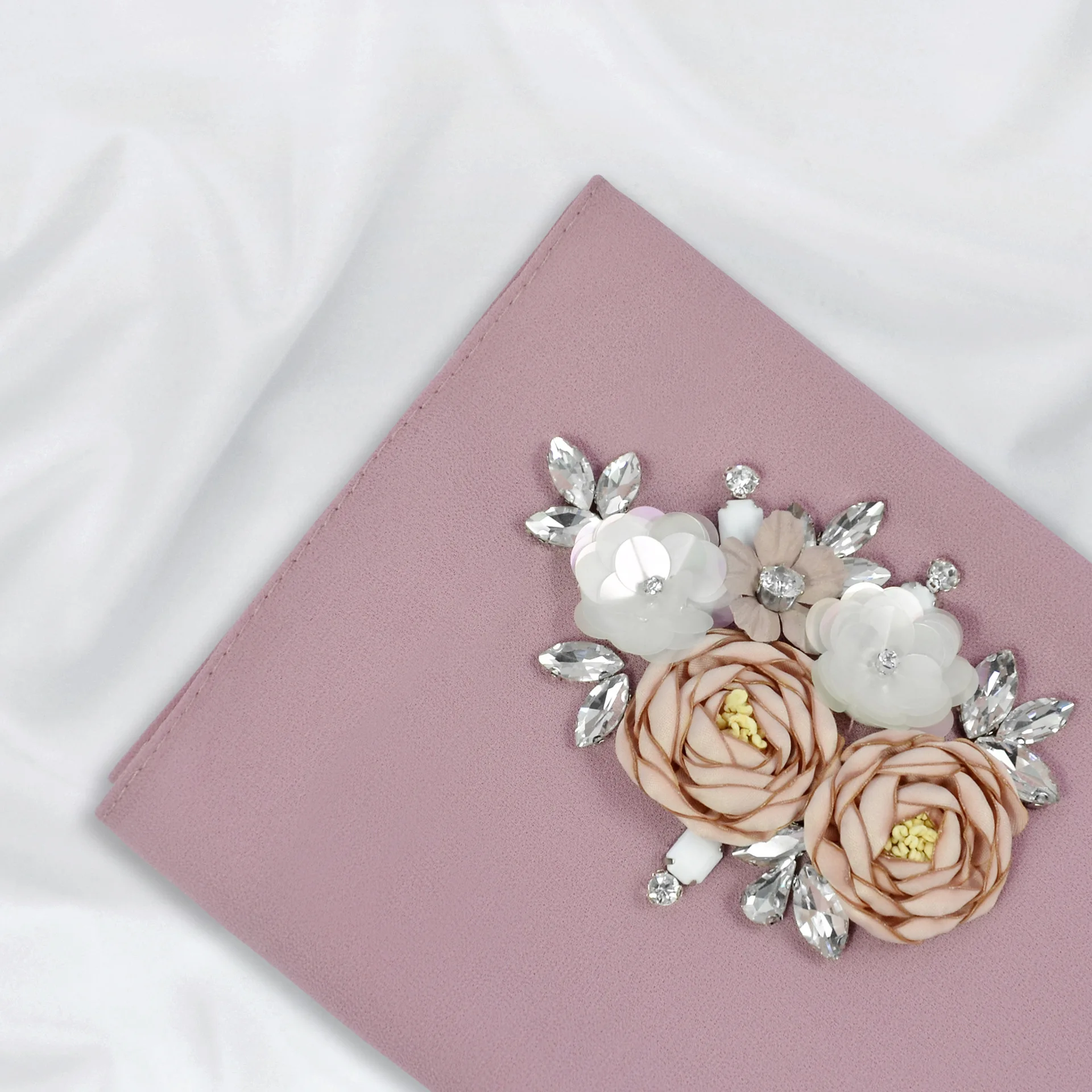 Дубай Аравийский полуостров женский хиджаб сплошной цвет шифон Вышивка