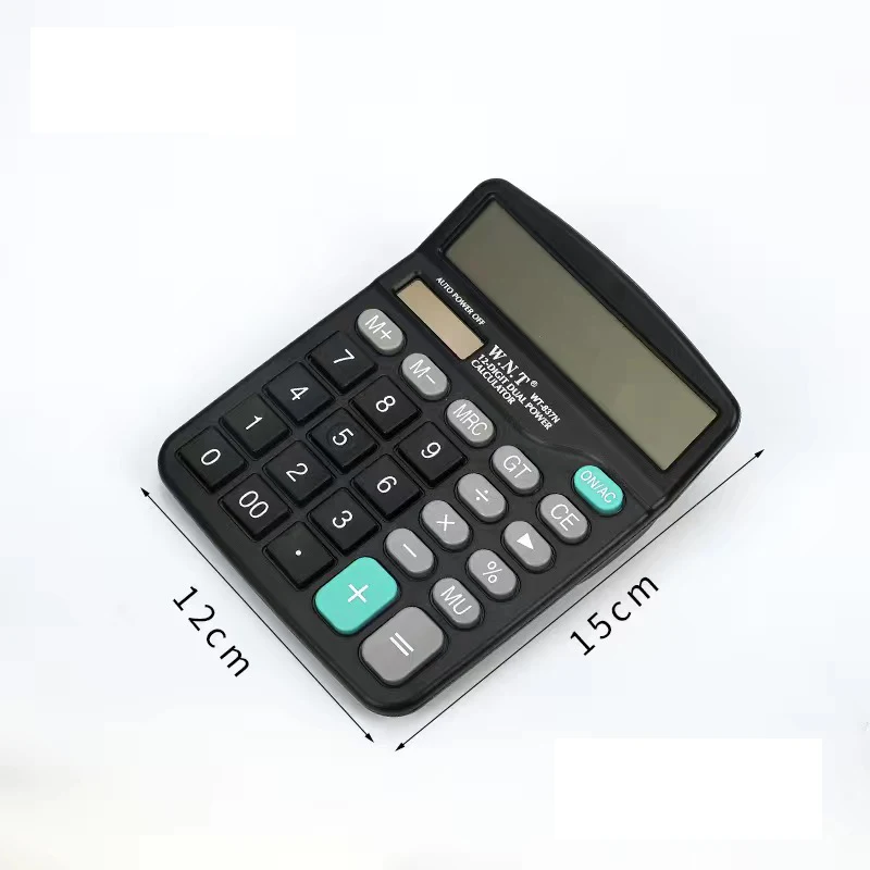 

Office Finance Calculator Calculate Commercial Tool Solar / Battery Powered 12 Digit Electronic Calculatory Calculator