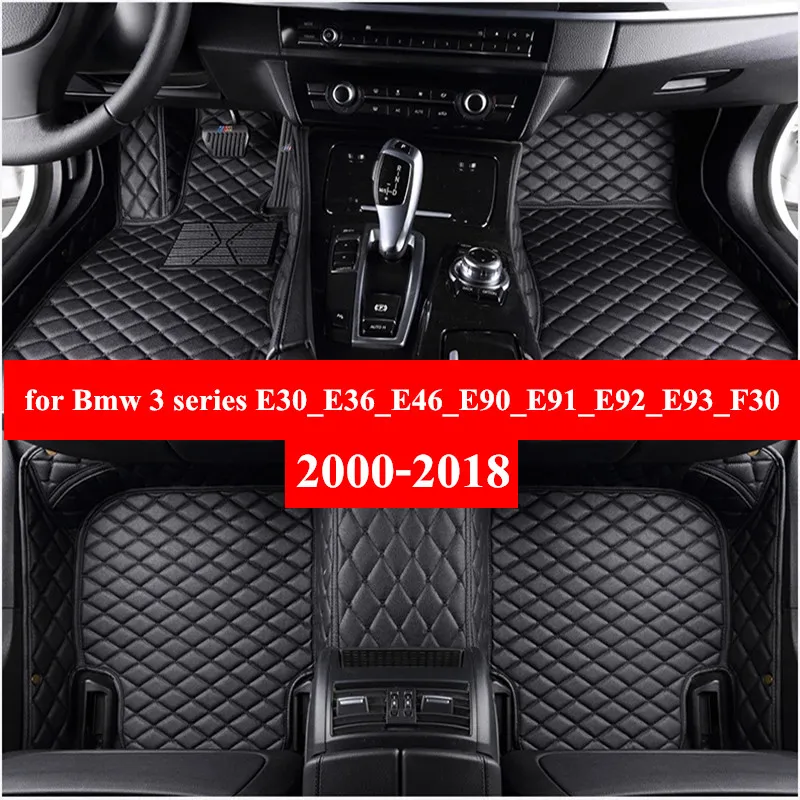 

Car Floor Mats For BMW 3 Series E30 E36 E46 E90 E91 E92 E93 F30 2000-2018 Custom Foot Pads Automobile Carpet Cover