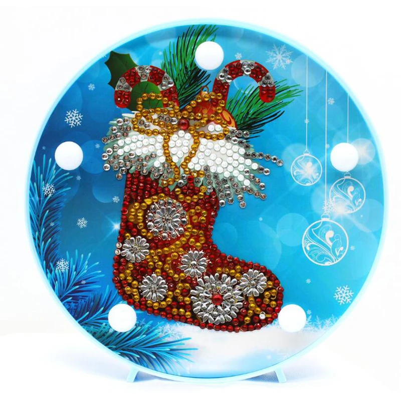 

LED Decoration Light Christmas Gift DIY Diamond Painting Light Bedroom Night Lamp Home Desk Decorative Christmas stocking Night