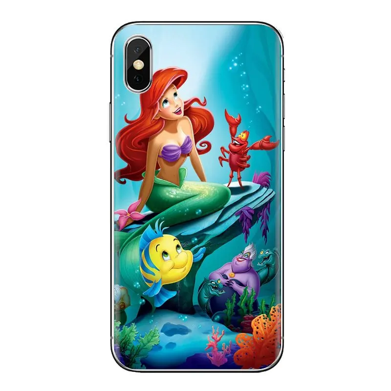 Силиконовый чехол принцессы русалки для samsung Galaxy S2 S3 S4 S5 MINI S6 S7 edge S8 S9 Plus Note 2 3 4 5 8 Coque