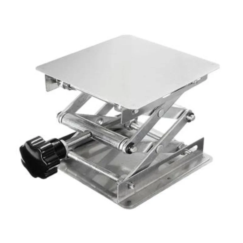

100 мм домашний подъемный столик из нержавеющей стали для деревообработки, гравировки, лабораторной подъемной стойки, подъемная платформа для резки дерева