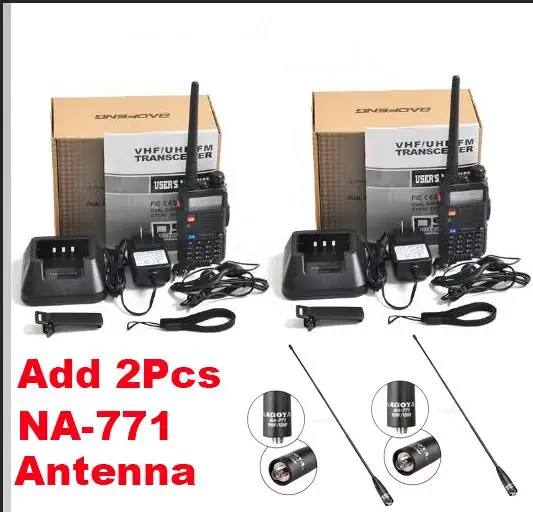 Add 2 NA771 Antenna Baofeng UV-5R обновление 8 Вт UV 5R портативная рация Двухдиапазонная VHF UHF двухсторонняя рация 136-174/400-520 ham cb Comunicador 2 шт - Цвет: Add 2 NA771 Antenna