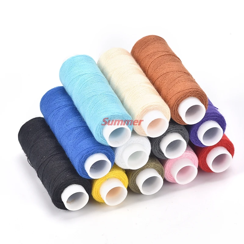 

Hot 12Rolls Household Sewing Threads Spools Hand Stitching Embroidery Thread Clothes Bedding Sew Tools