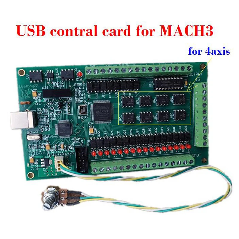 4 оси USB Mach3 управление движением карты, ЧПУ контроллер карты четыре оси breakout Интерфейсная плата для ЧПУ маршрутизатор