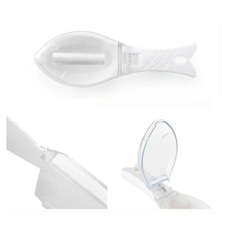 

Fish Skin Scraping Scale Peeler with Lid Household Kitchen Tools Fish Shape Design Fast Removal Hand Tool TP-Hot