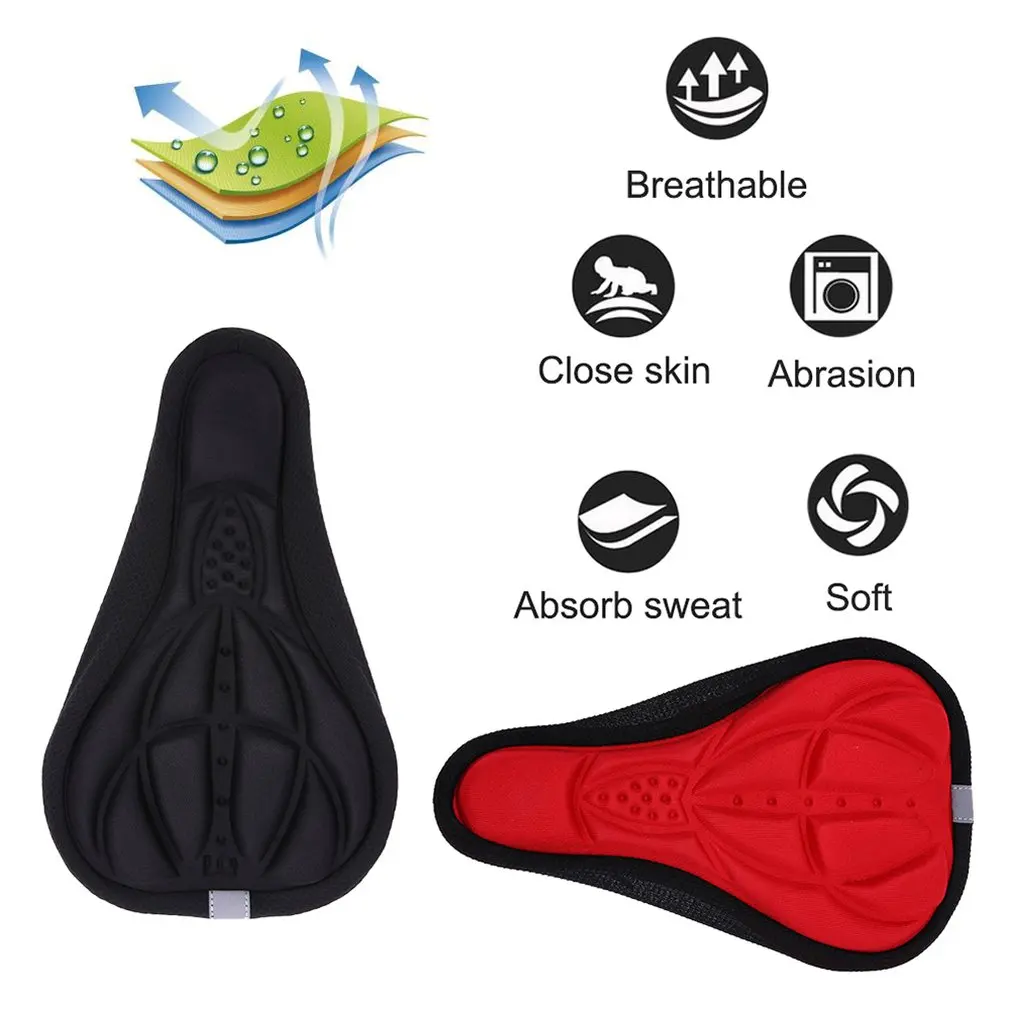 Ground Car 3D Cushion Cover Bicycle Thick Silicone Sponge Soft Saddle Equipment Accessories Seat | Спорт и развлечения