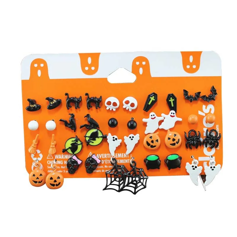 

Bohemian Halloween Earrings for Women Girl Faux Dangle Halloween Costume Party Decoration Earrings Jewelry